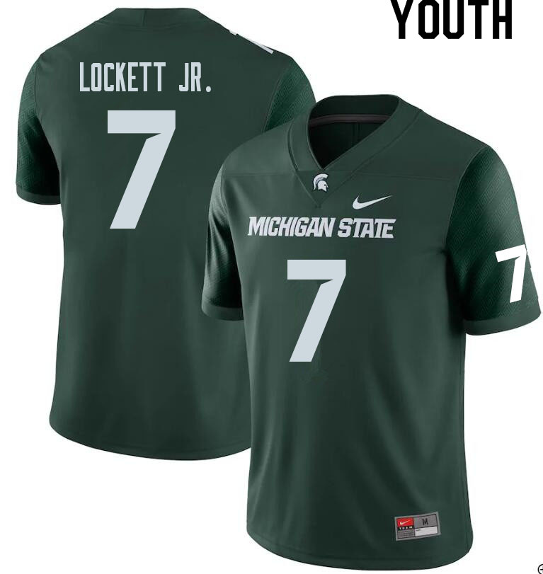 Youth #7 Ricky White Michigan State Spartans College Football Jerseys Sale-Green